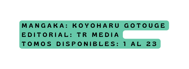 mangaka Koyoharu Gotouge editorial tr media Tomos disponibles 1 al 23